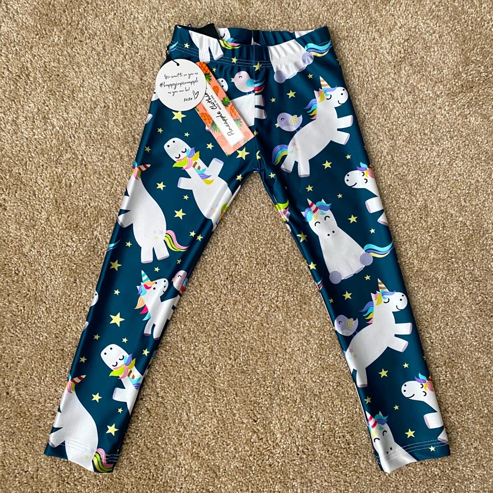 Dreamy Unicorn Lucy Navy Blue Leggings NWT